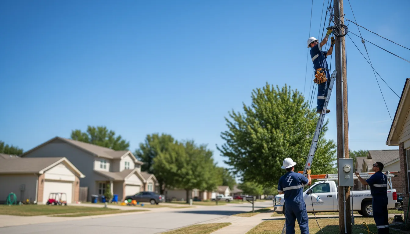 Residential electrician providing installation services in Mabank, TX